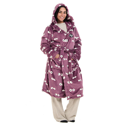 Snuggs Blanket Robe Mauve Eyes
